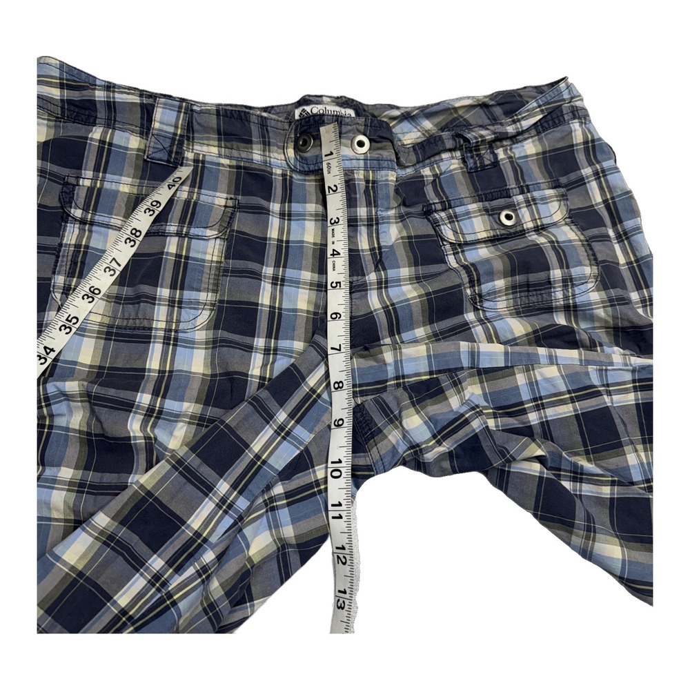 Columbia Mens Cargo Shorts Size 40 Blue Plaid Cotton - Picture 6 of 8